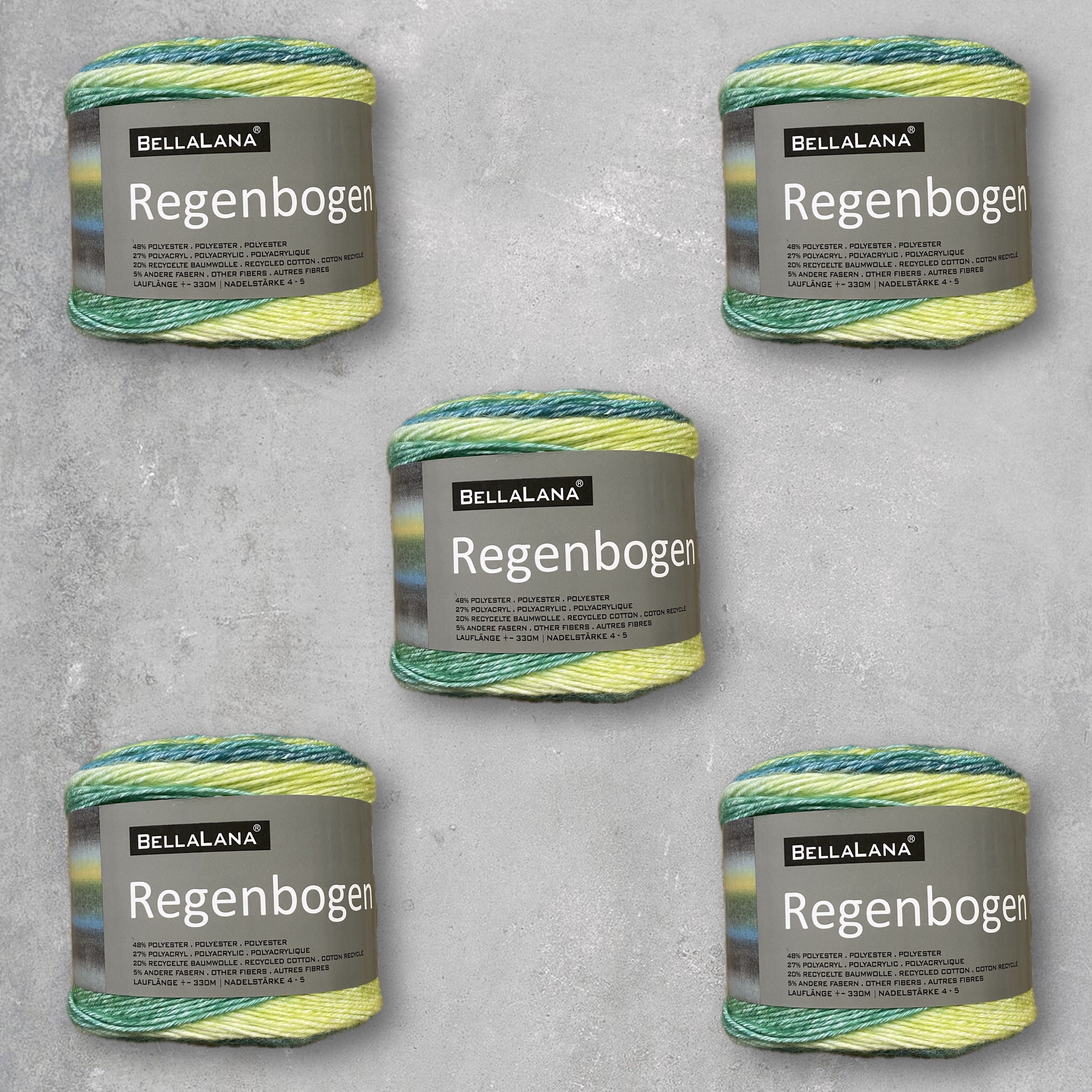 bellalana-regenbogen-wollpaket-5x150g-gelb-blau-306-vorteilspreis image 2