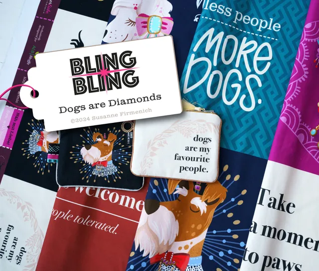 hamburger-liebe-bling-bling-dogs-are-diamonds-canvas-panel image 1