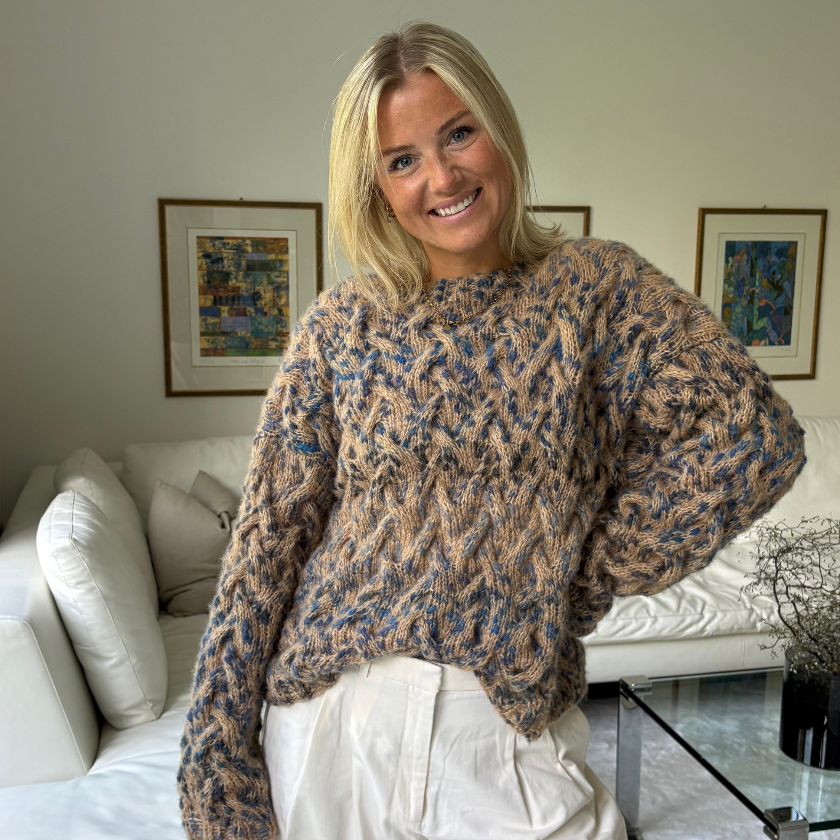 bellalana-alpaca-leopard-strickset-zopf-pullover-36-38 image 3