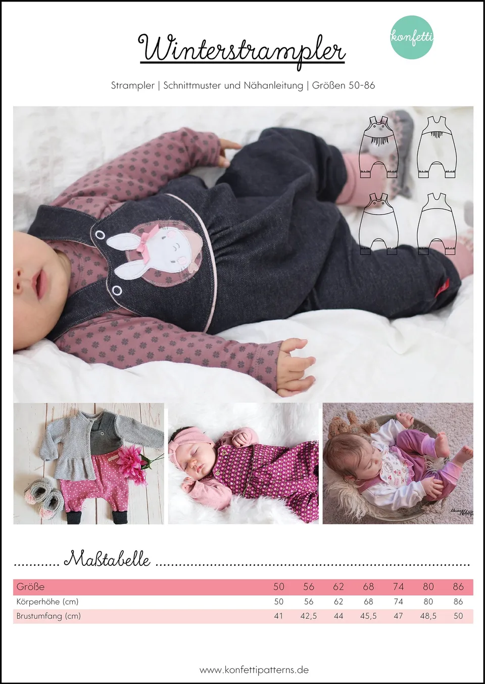 konfetti-patterns-winterstrampler-papier-50-86-sweat-nicky image 1