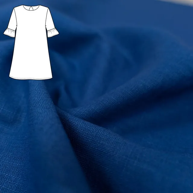 n-hfrosch-cantik-n-hpaket-kleid-leinen-royalblau-bio-garn image 1