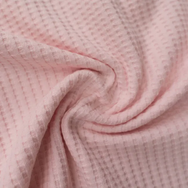 n-hfrosch-stoffe-waffel-strick-jersey-rosa-elastisch-meterware image 1