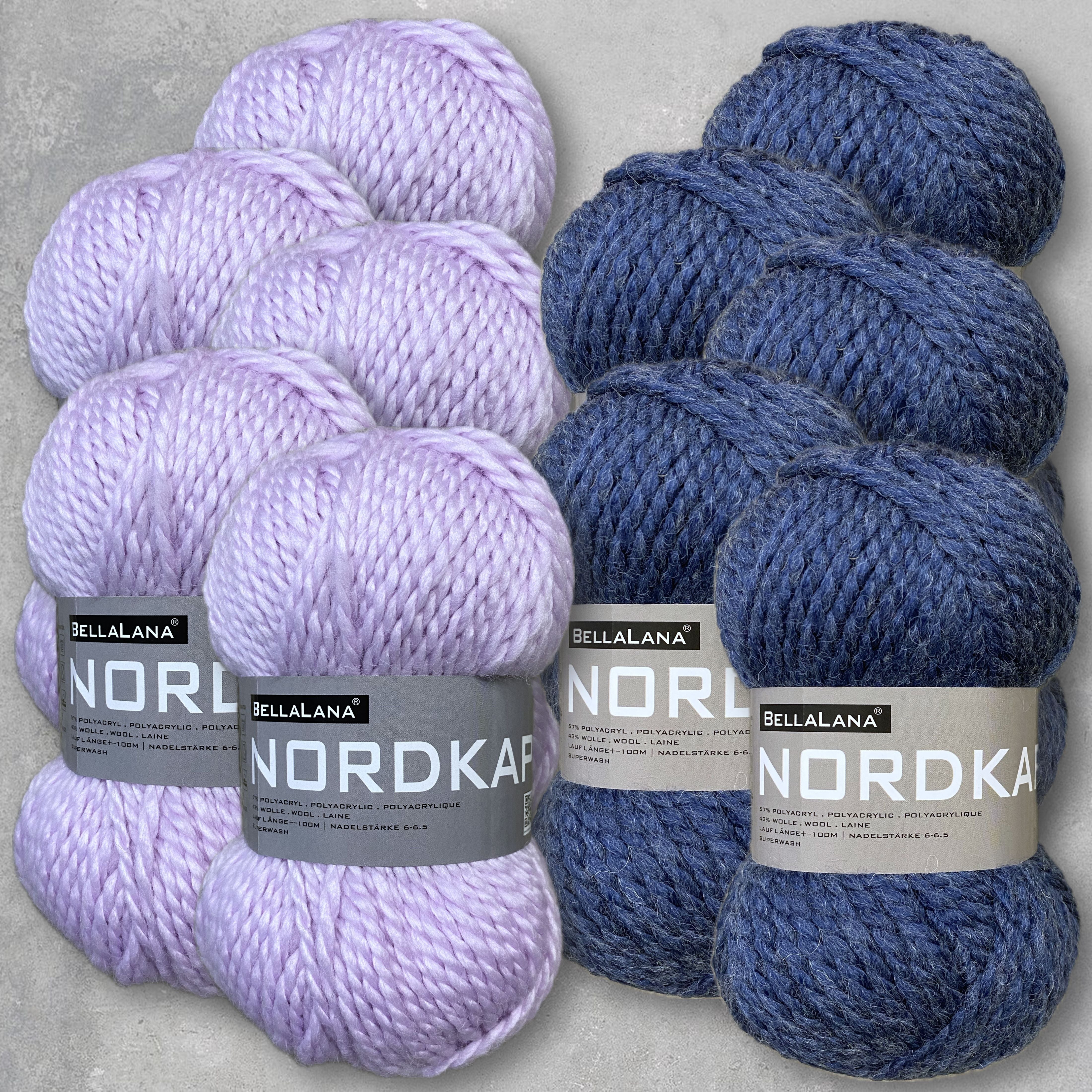 bellalana-nordkap-wollpaket-10x100g-flieder-jeansblau-schurwolle image 1