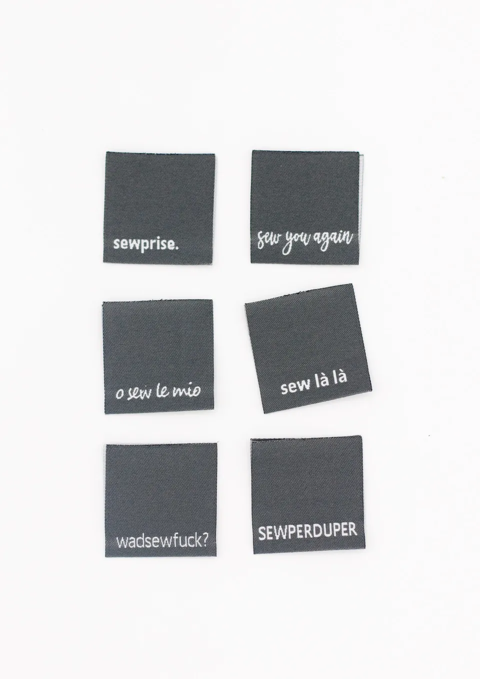 konfetti-patterns-weblabel-6er-set-grau-spr-che-3x3cm image 1