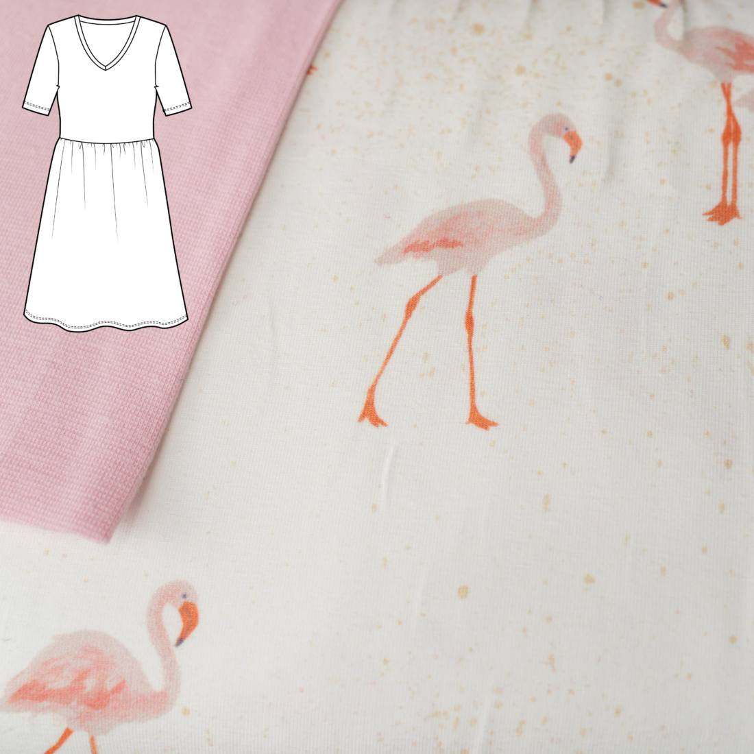 n-hfrosch-n-hpakete-gaun-kleid-n-hset-flamingo-jersey image 1