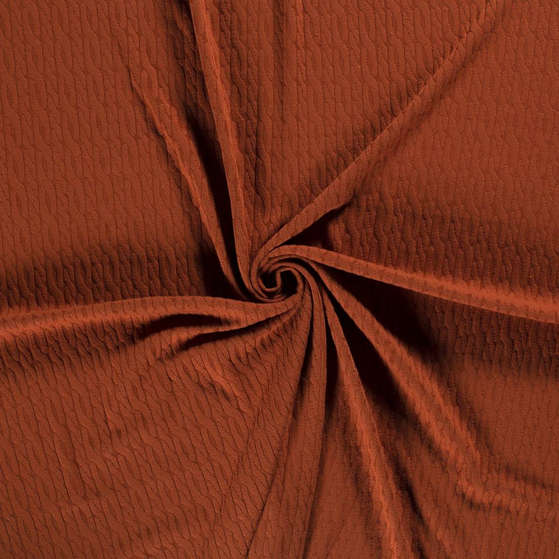 n-hfrosch-strick-jacquard-zopfmuster-strickstoff-steinrot-3d image 2
