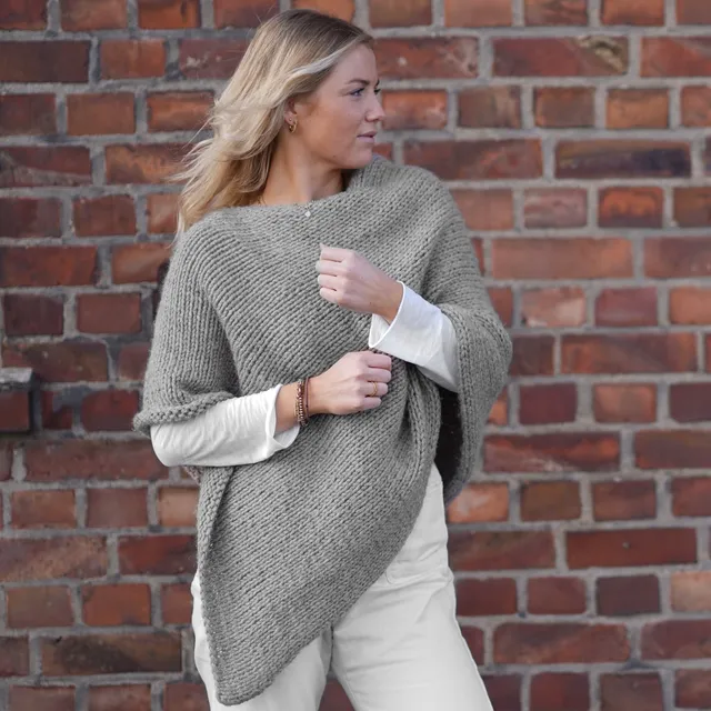 bellalana-strick-sets-nordkap-poncho-silbergrau-anf-nger-38-40 image 1