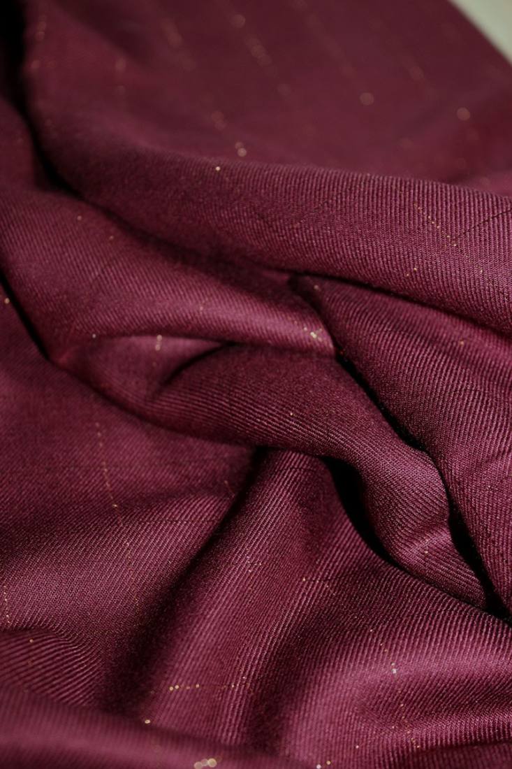 n-hfrosch-viskose-twill-glitzer-karo-dunkelrot-lurex-ko-tex image 2