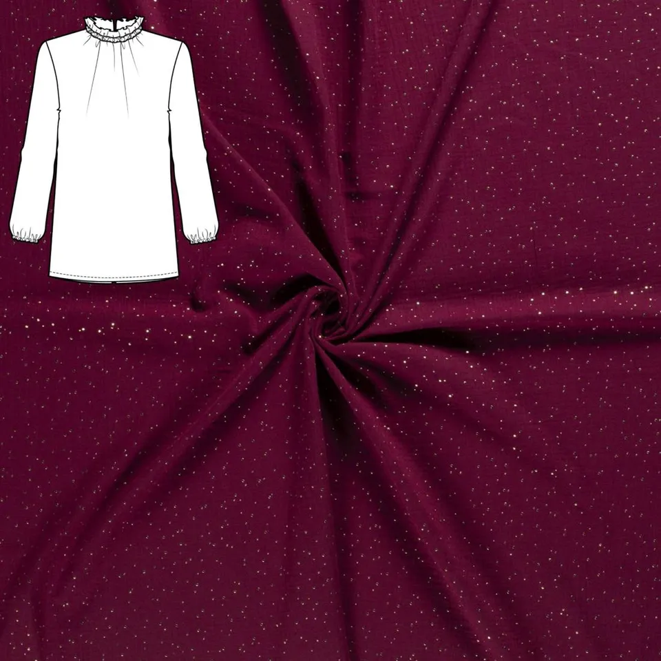 n-hfrosch-n-hpakete-damen-bluse-kerah-musselin-fuchsia image 1