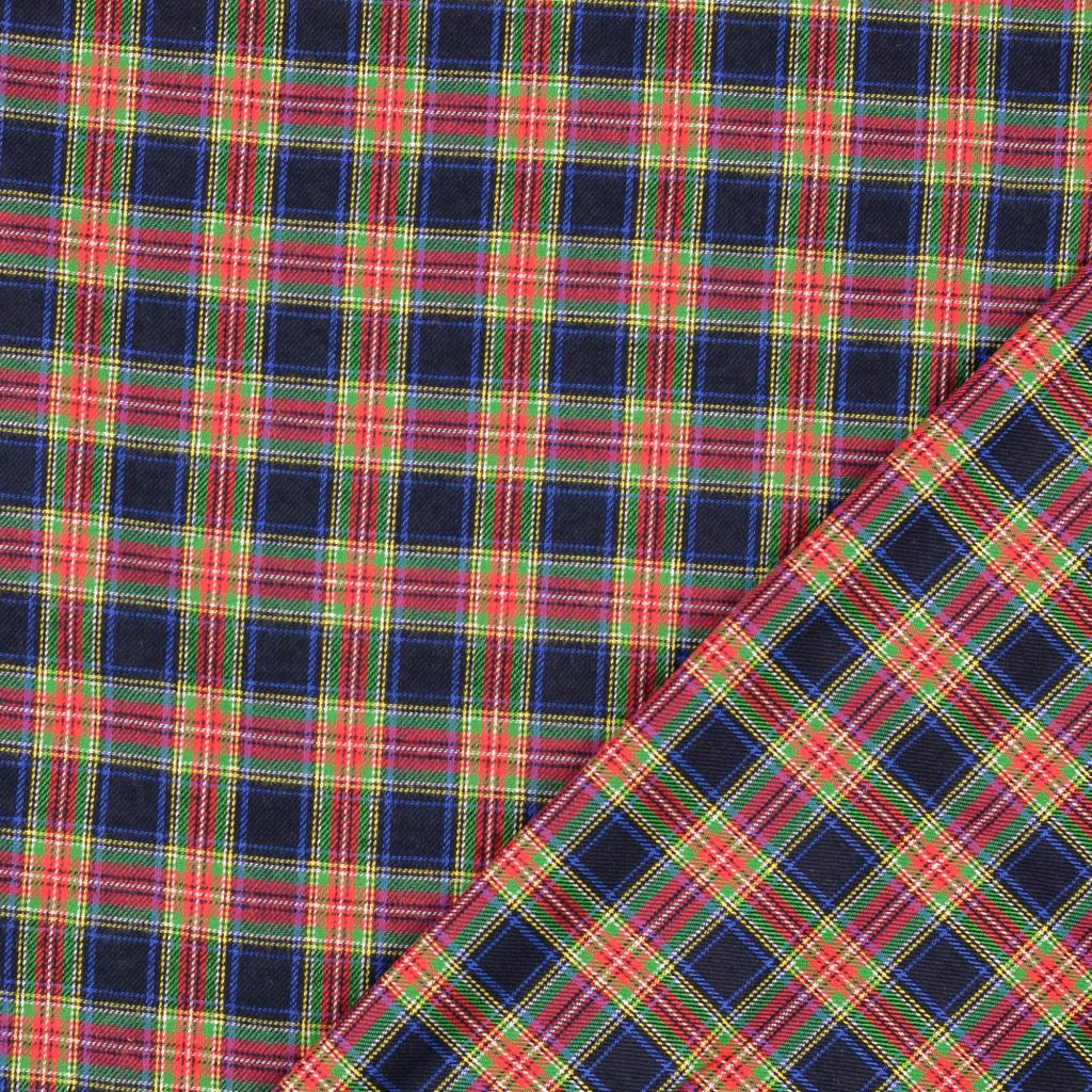 n-hfrosch-stoffe-flanell-schottenkaro-dunkelblau-meterware-baumwolle image 2