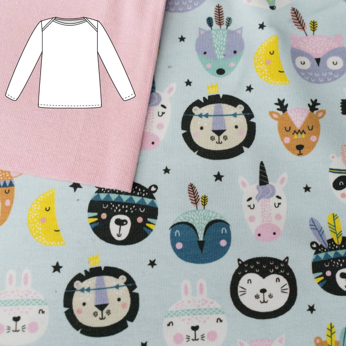 n-hfrosch-n-hpakete-kerdil-babyshirt-n-hset-boho-tiere-rosa image 1