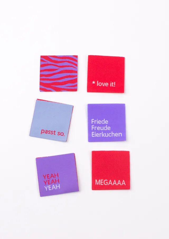 konfetti-patterns-label-weblabel-6er-set-lilac-rot-statement image 1