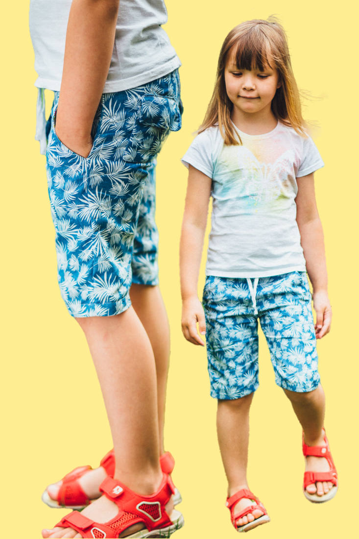 n-hfrosch-pantai-papierschnittmuster-kinder-shorts image 1