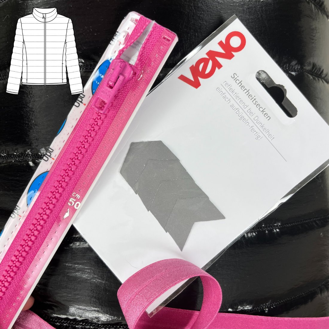 n-hfrosch-n-hpaket-jacke-empuk-stepper-schwarz-pink image 1