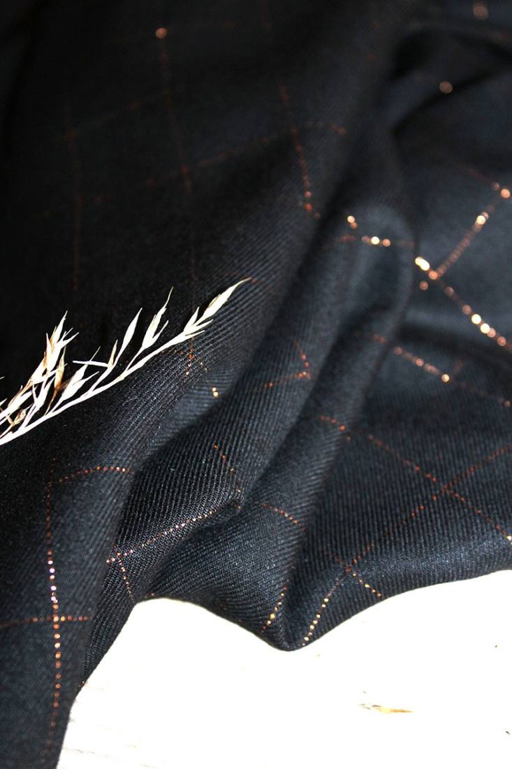 glantine-zo-viskose-twill-glitzer-karo-stoff-schwarz image 2