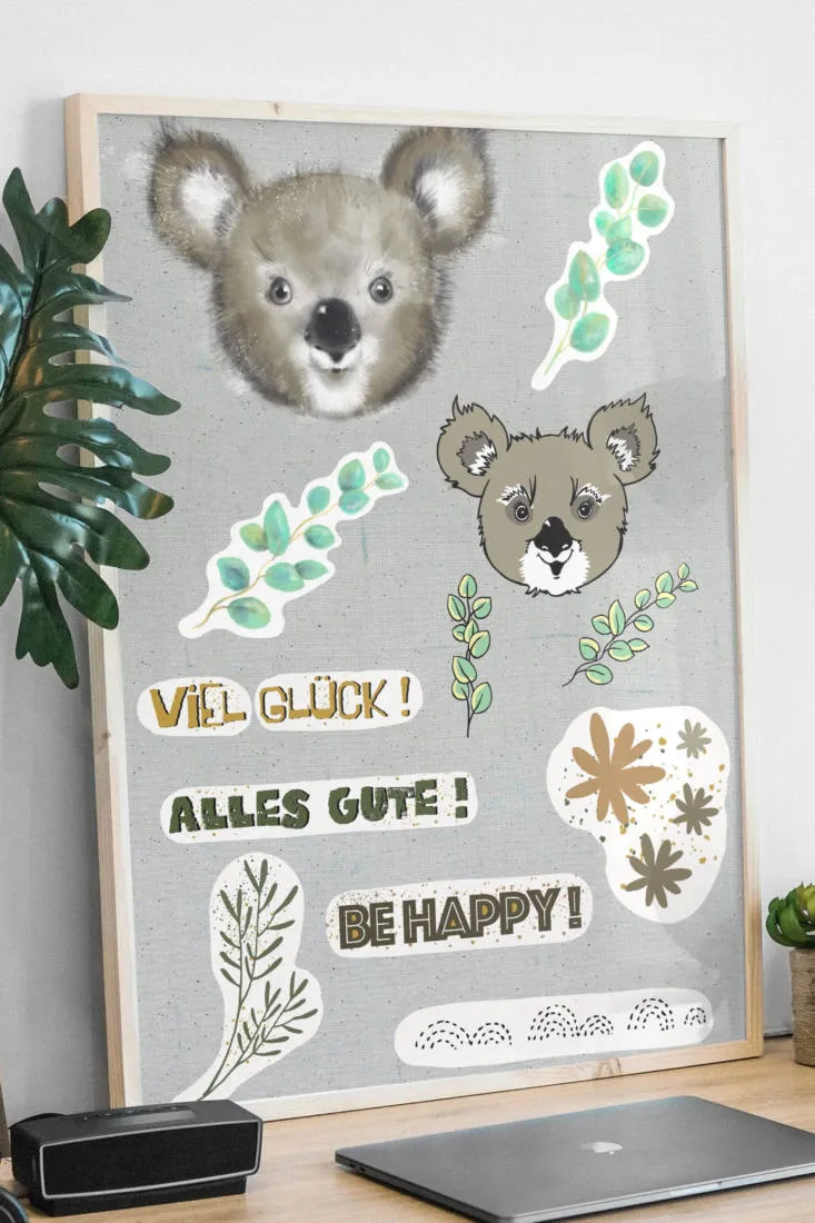 n-hfrosch-koala-plotterdateien-printables-set-digital image 1