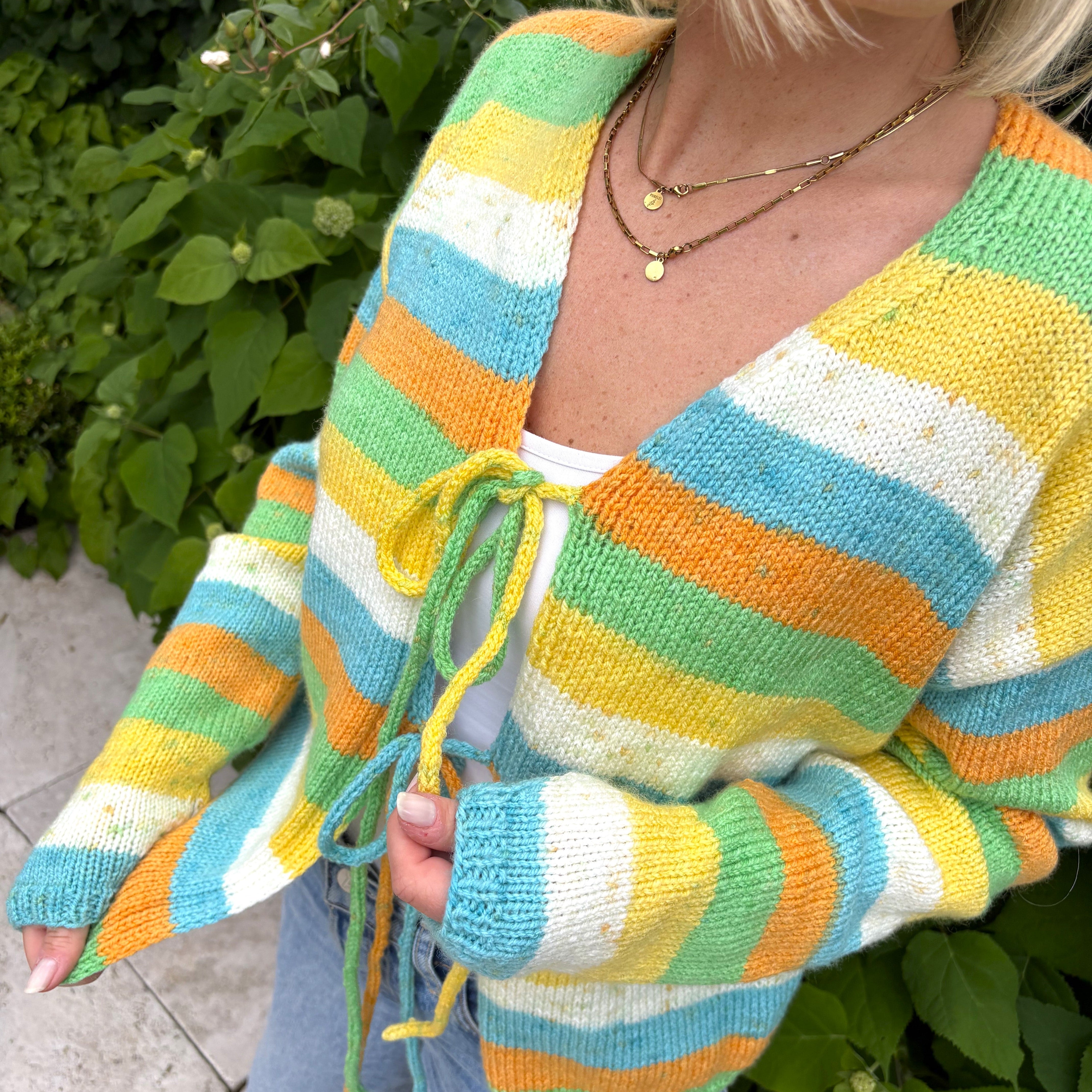 bellalana-strick-sets-chunky-bowl-streifen-cardigan-strickjacke image 4