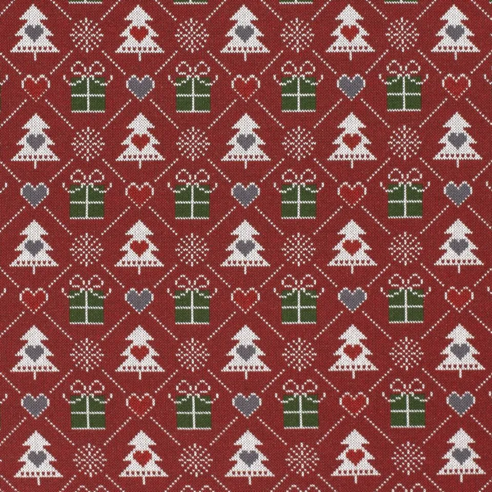 n-hfrosch-stoffe-weihnachtsbaum-sweatstoff-meterware-angeraut image 1