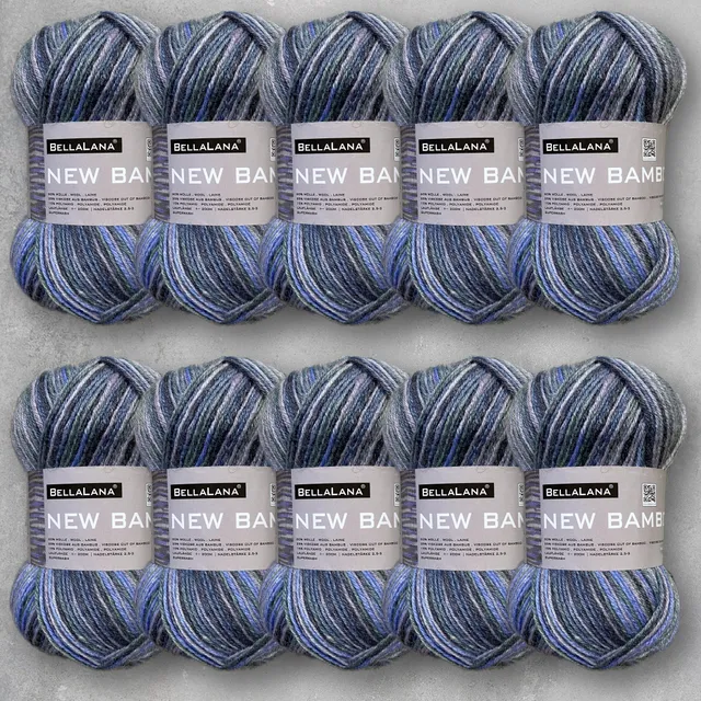 bellalana-new-bamboo-wollpaket-10x50g-rot-multicolor-sockenwolle image 1