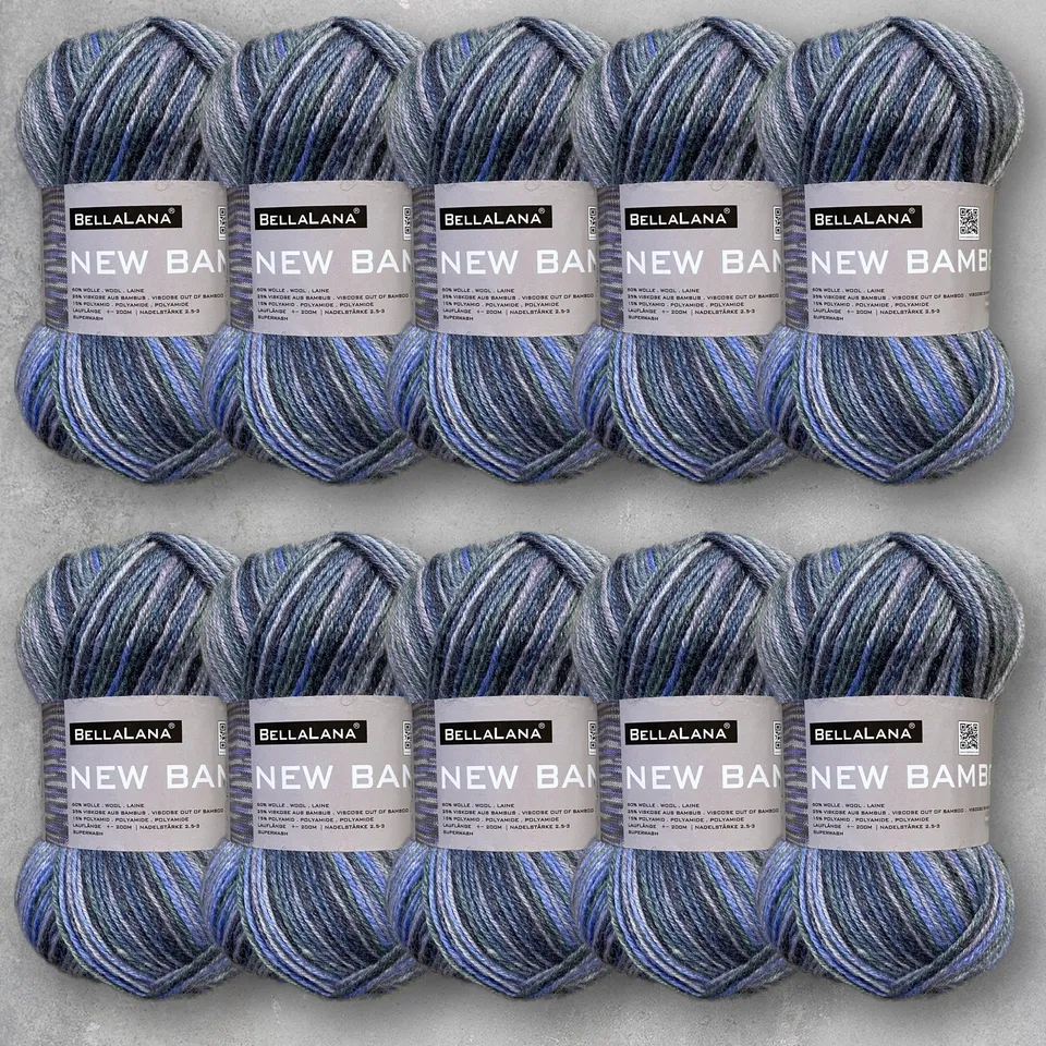 bellalana-new-bamboo-wollpaket-10x50g-rot-multicolor-sockenwolle image 1