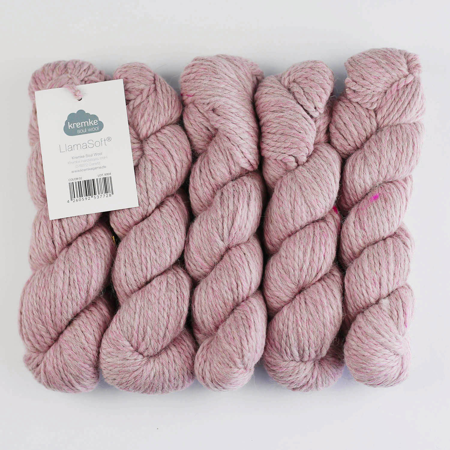 kremke-soul-wool-llama-soft-strickwolle-500g-altrosa-melange-100-lama image 1