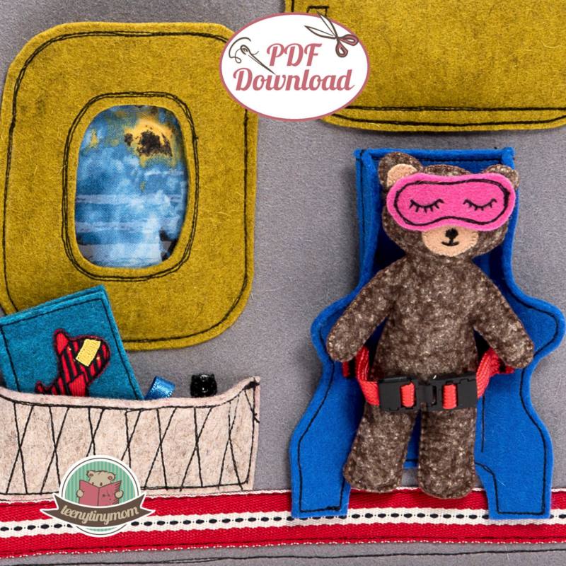 n-hfrosch-schnittmuster-quiet-book-teddy-im-flugzeug-f-hlbuch-4s image 2