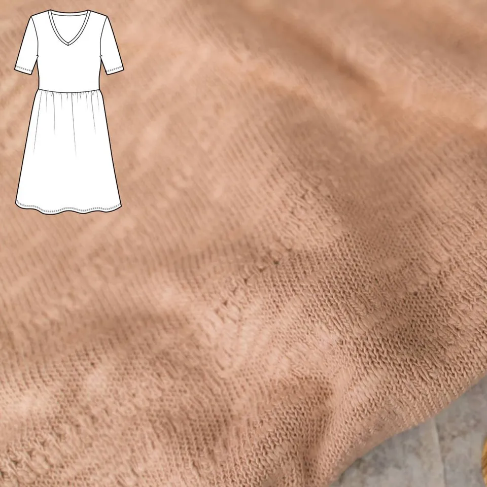 n-hfrosch-n-hpaket-kleid-gaun-slub-strick-nude-bio image 1