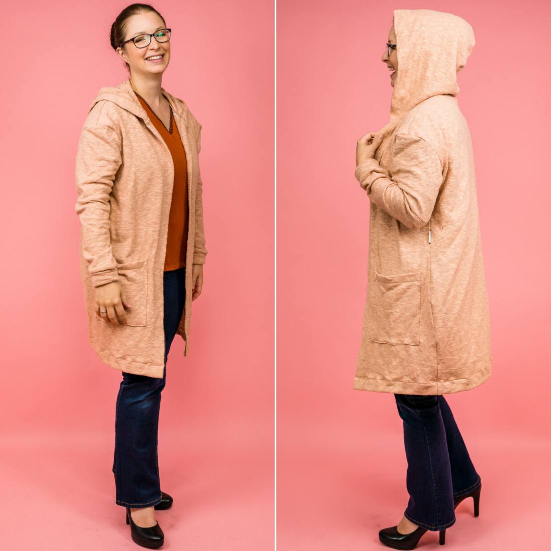 n-hfrosch-kardigan-n-hpaket-strickjacke-slub-steinrot-bio image 2