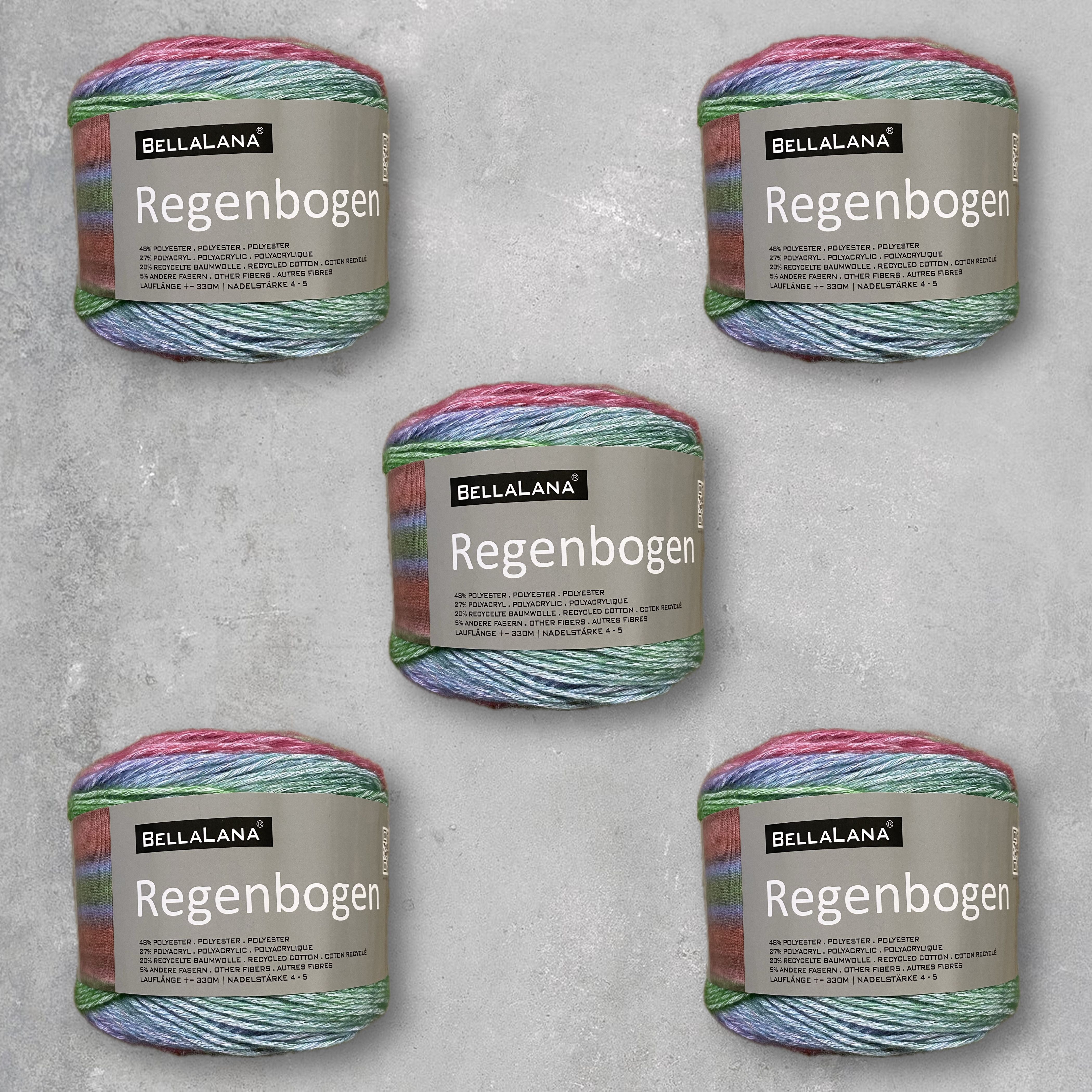 bellalana-regenbogen-wollpaket-5x150g-gelb-blau-306-vorteilspreis image 5