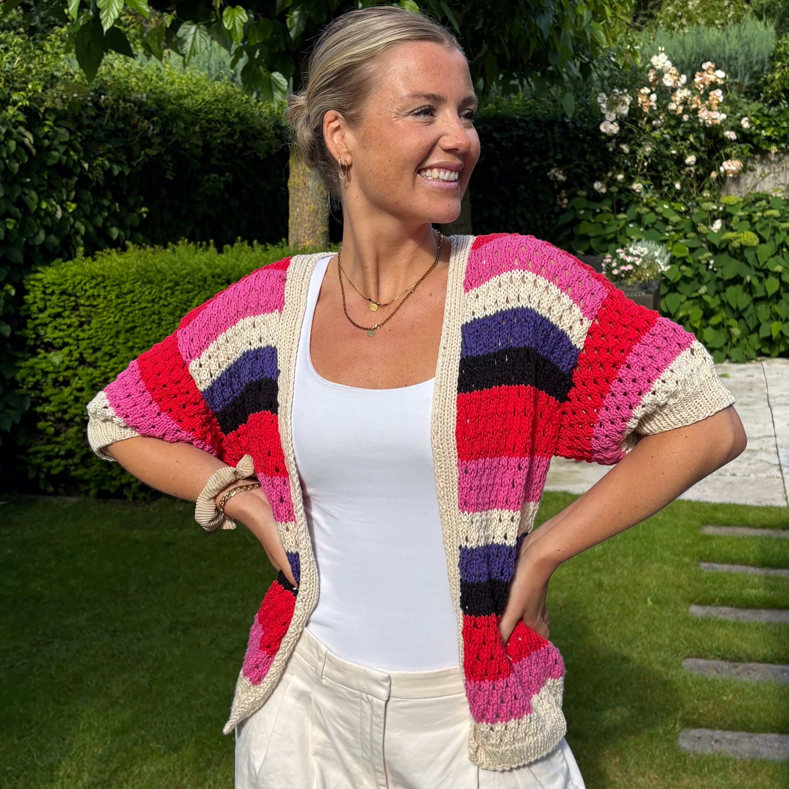bellalana-schulgarn-strickset-sommer-cardigan-bunt-36-38 image 2