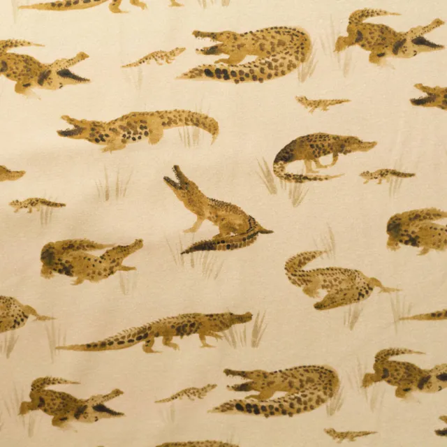 n-hfrosch-baumwoll-jersey-krokodil-stoff-aquarell-meterware image 1