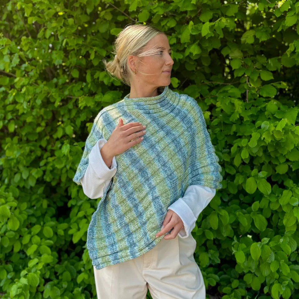 bellalana-mirage-strick-set-poncho-gr-n-t-rkis-40-44 image 1