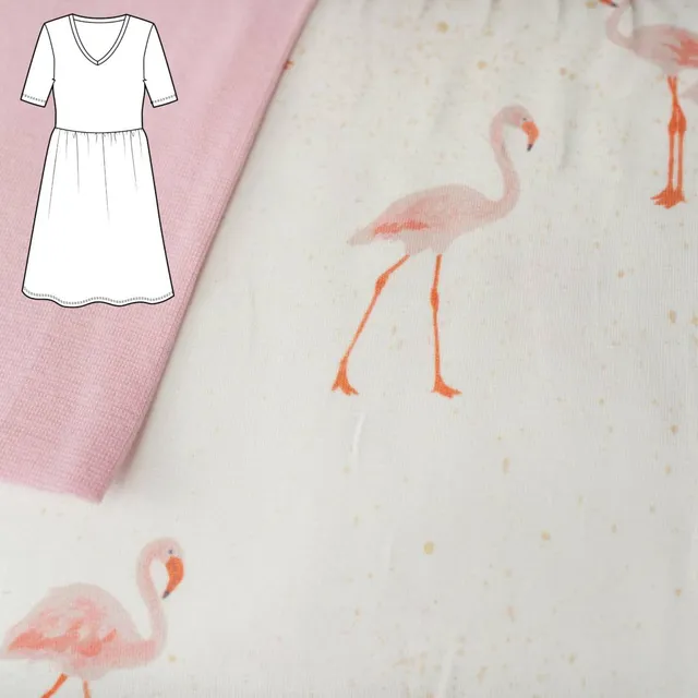 n-hfrosch-n-hpakete-gaun-kleid-n-hset-flamingo-jersey image 1