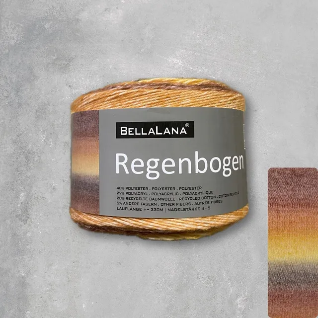 bellalana-regenbogen-einzelkn-uel-wolle-mocca-307-regenbogenmuster image 1