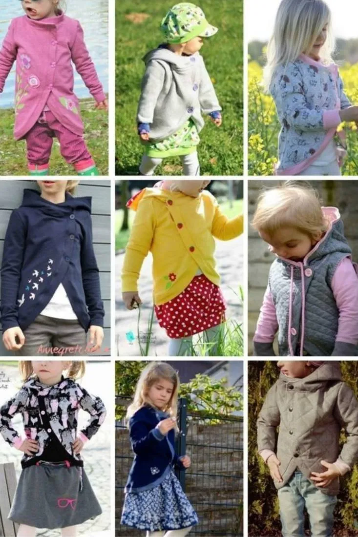 n-hfrosch-neesha-kinder-sweat-jacke-schnittmuster-kapuze-gr-62-152 image 1