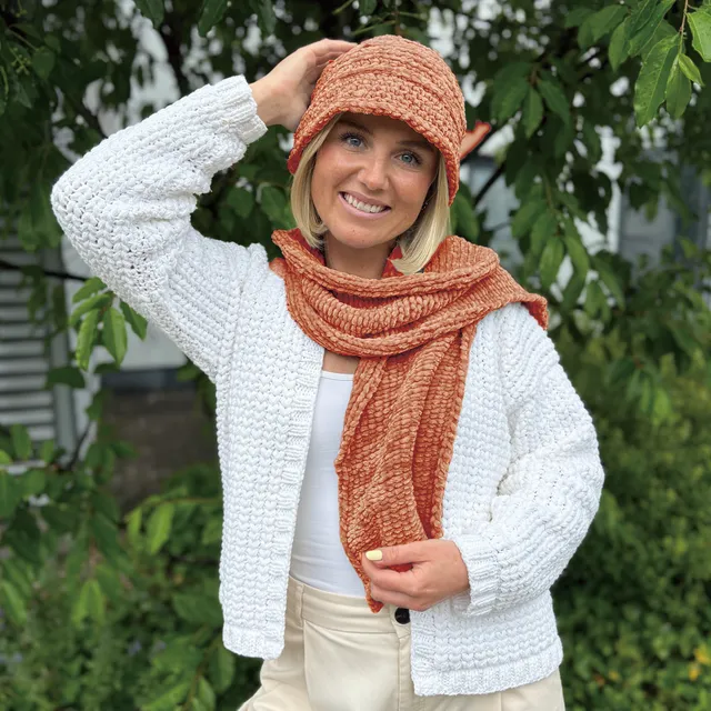 bellalana-chenille-special-set-schal-hut-fuchs-samtig-einheitsgr image 1