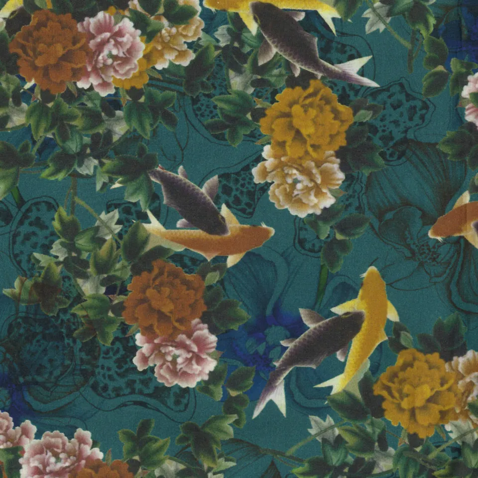 n-hfrosch-stoffe-akiko-bio-voile-stoff-fische-blumen-bio-baumwolle image 1