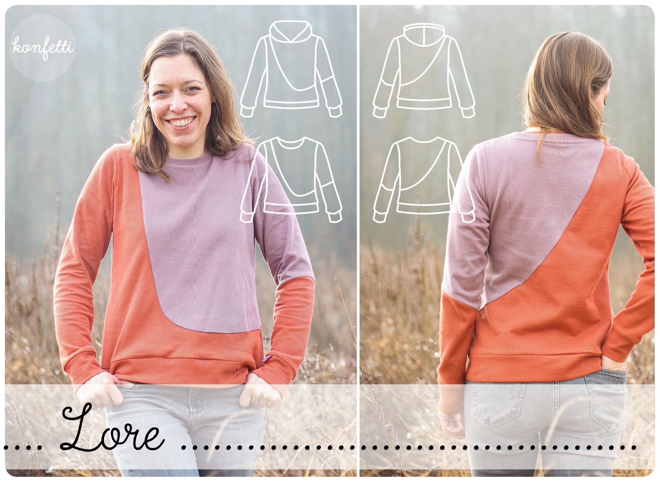 konfetti-patterns-lore-damen-pullover-ebook-34-50-hoodie image 1