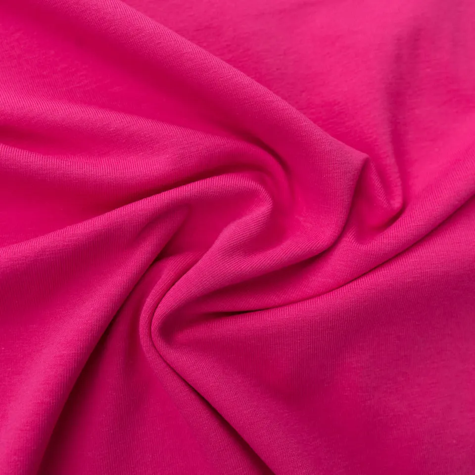 n-hfrosch-stoffe-baumwolljersey-uni-jerseystoff-pink-220-g-m image 1
