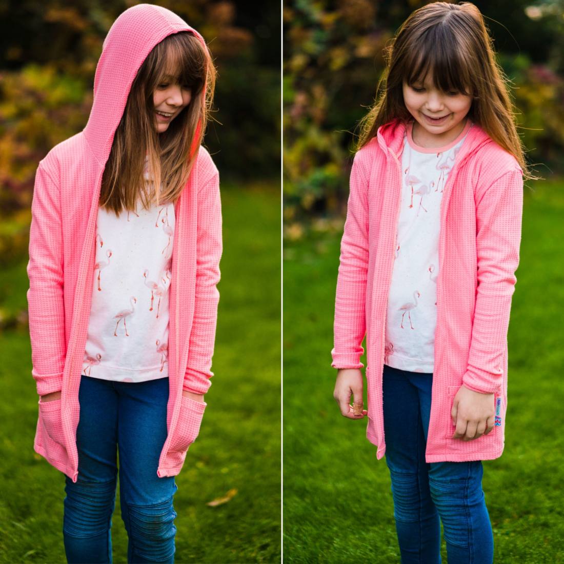 n-hfrosch-kardigan-n-hpaket-strickjacke-waffeljersey-koralle image 2