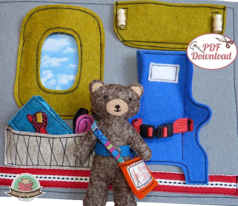 n-hfrosch-schnittmuster-quiet-book-teddy-im-flugzeug-f-hlbuch-4s image 3