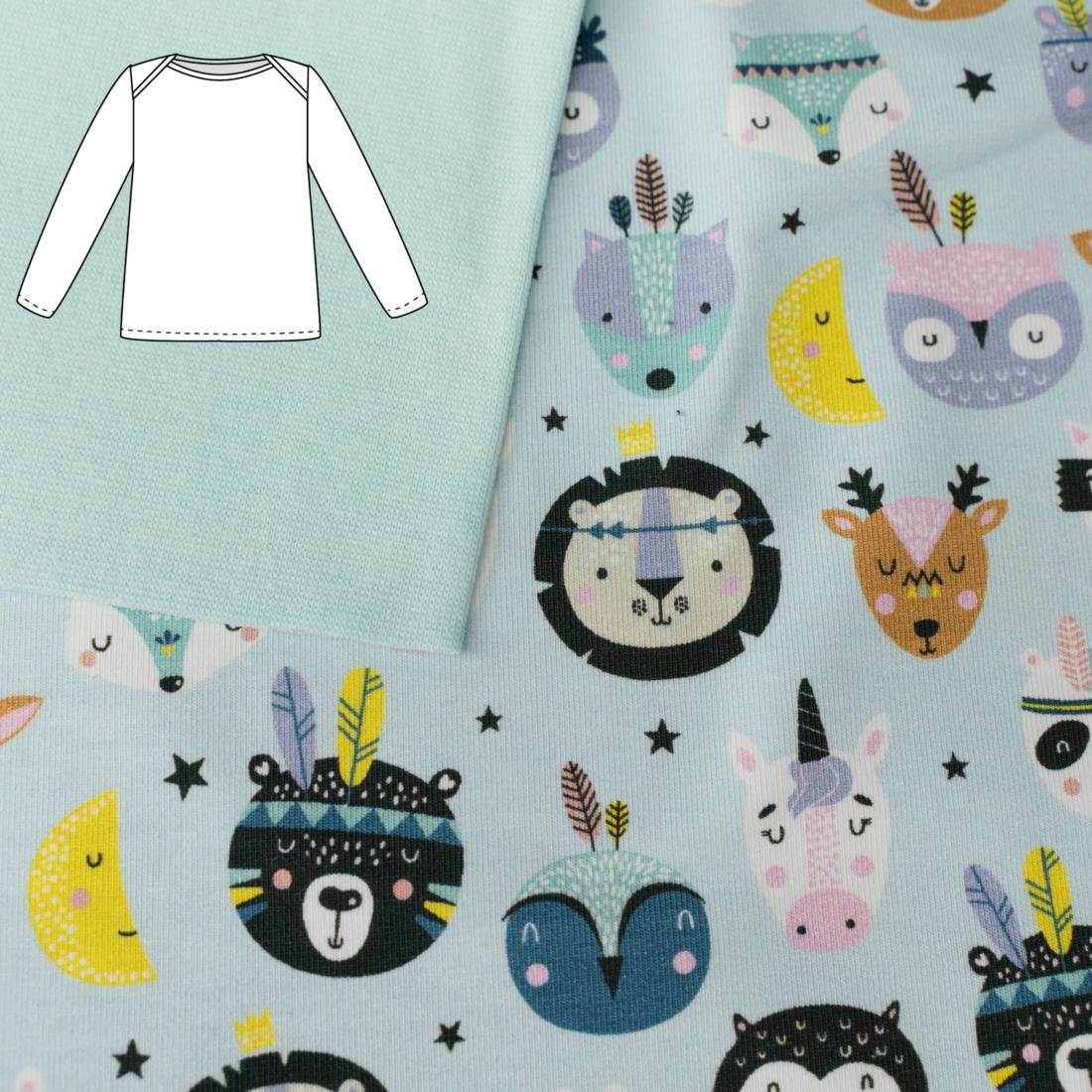 n-hfrosch-n-hpakete-n-hpaket-babyshirt-kerdil-boho-tiere-mint image 1