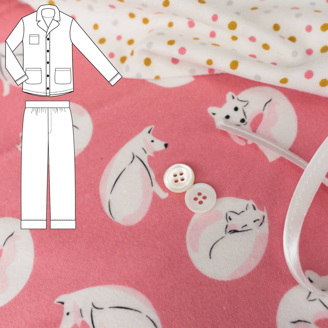 n-hfrosch-tidur-n-hpaket-kids-pyjama-flanell-polarfuchs-bio image 1