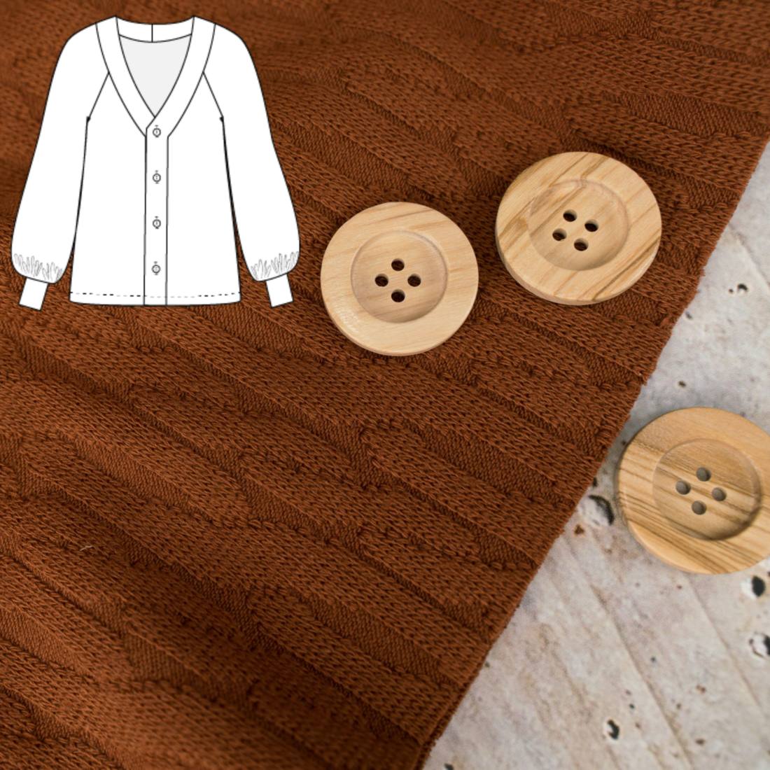 n-hfrosch-n-hpakete-damen-strickjacke-jujur-zopf-steinrot image 1
