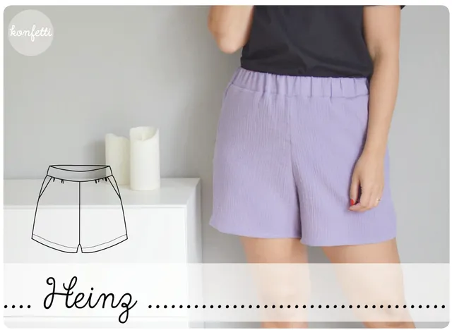 konfetti-patterns-heinz-damen-shorts-schnittmuster-high-waist-gr-34-50 image 1