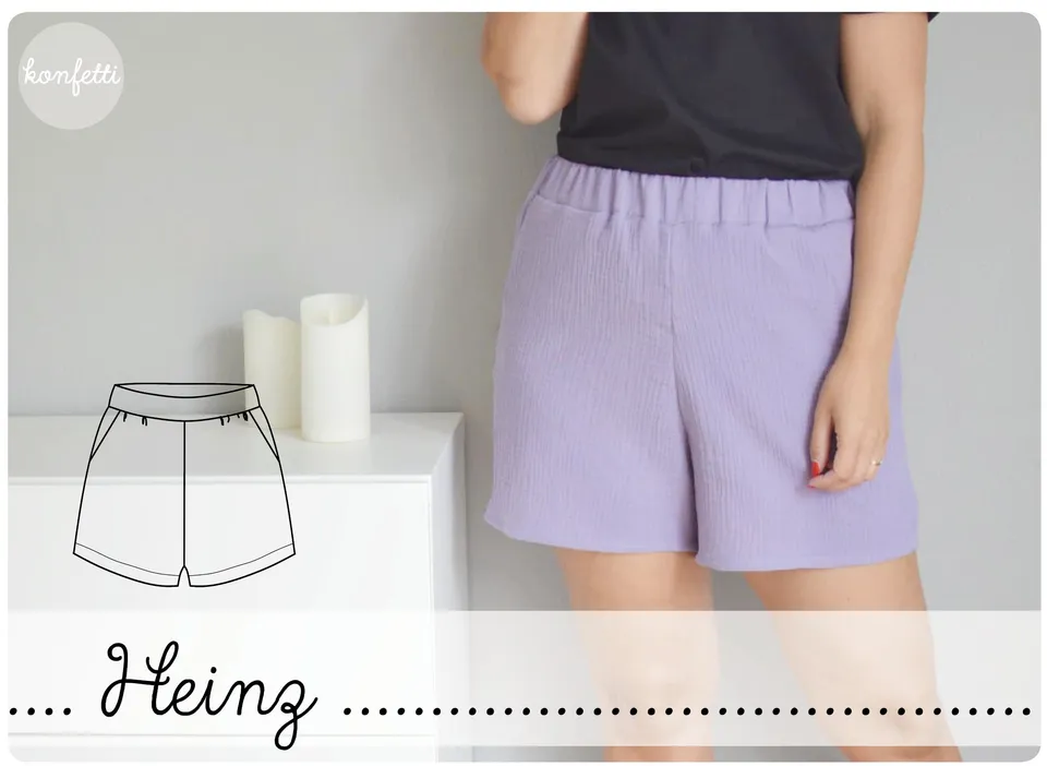 konfetti-patterns-heinz-damen-shorts-schnittmuster-high-waist-gr-34-50 image 1