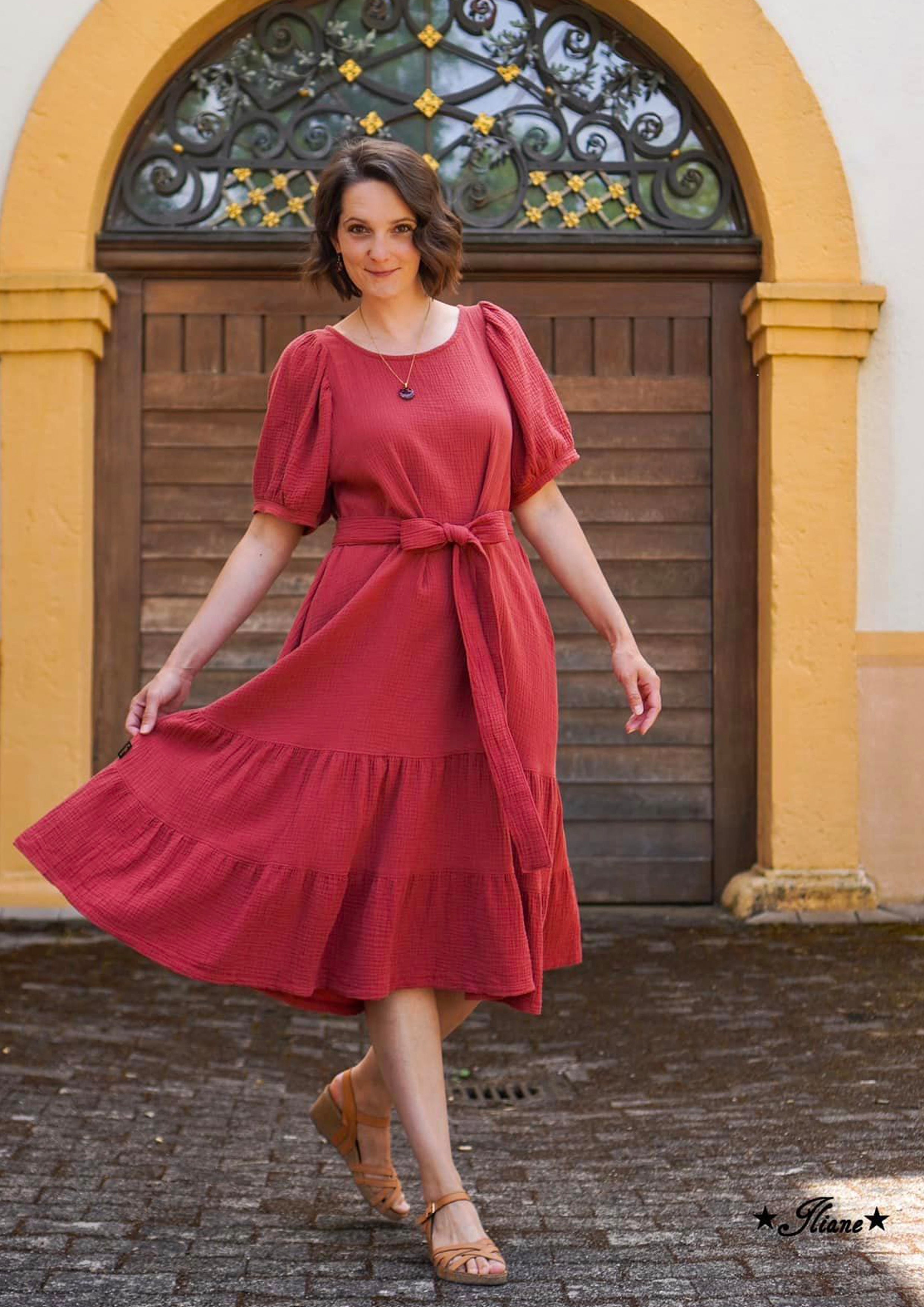 konfetti-patterns-renate-damenkleid-papierschnitt-gr-34-50-puff-rmel image 2