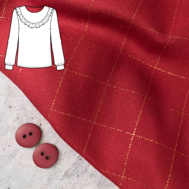 n-hfrosch-n-hpakete-seni-bluse-n-hset-glitzer-karo-rot image 1