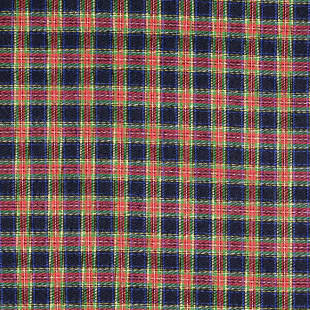 n-hfrosch-stoffe-flanell-schottenkaro-dunkelblau-meterware-baumwolle image 1