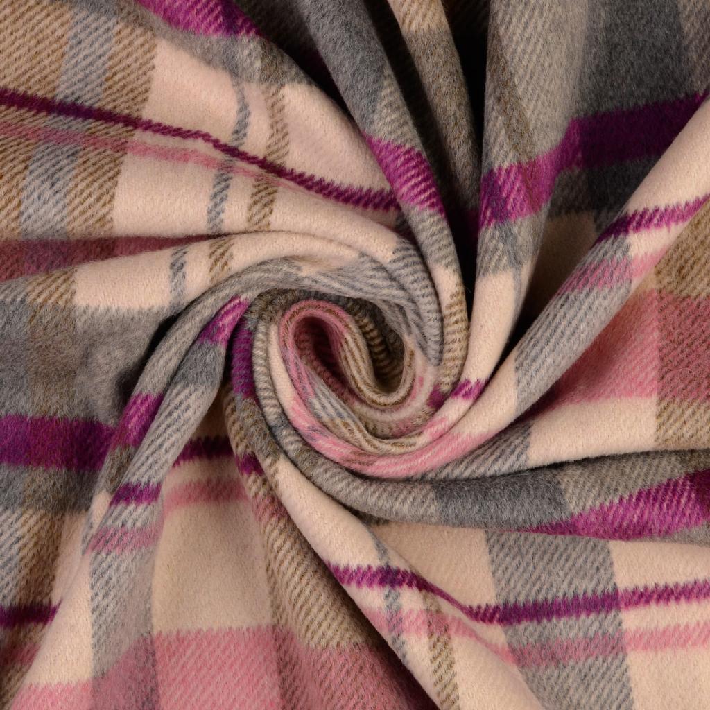 n-hfrosch-mantelflausch-karo-mantelstoff-beige-rosa-wollgemisch image 3